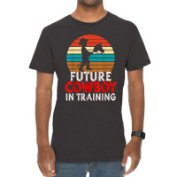 Future Cowboy In Training Rodeo Boy Wooden Horse Kids Vintage T-shirt | Artistshot