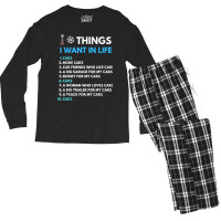 10 Things I Want In My Life Cars More Cars Funny Car Guy Men's Long Sleeve Pajama Set | Artistshot