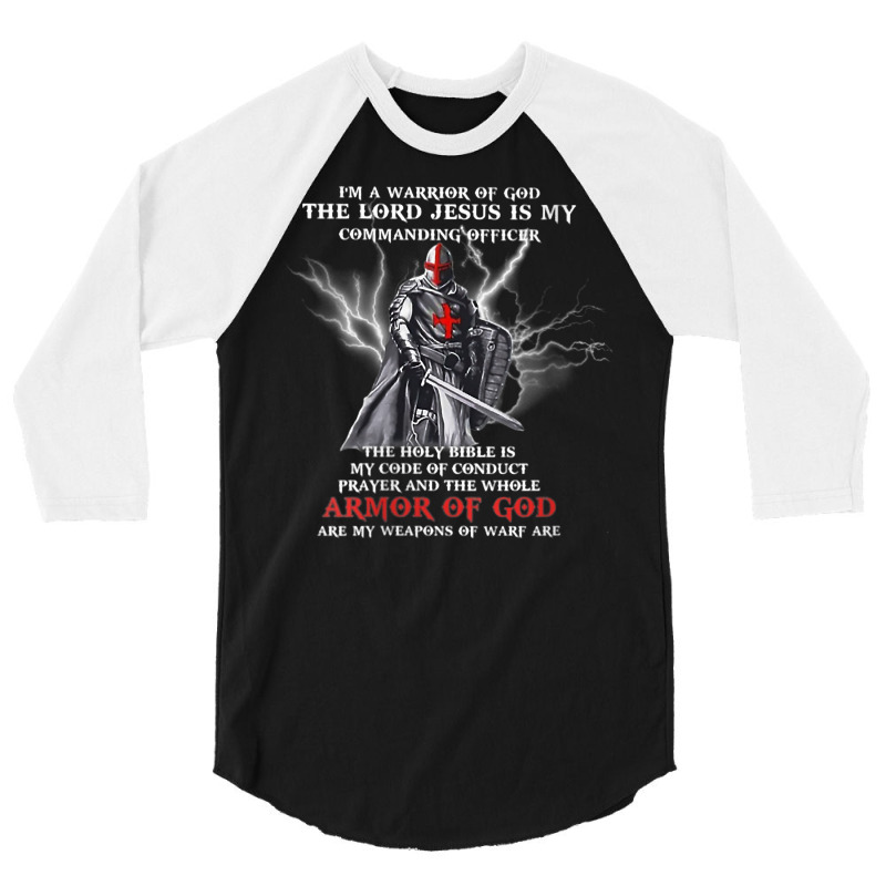 Womens I'm A Warrior Of God The Lord Jesus Is My Commanding Officer V 3/4 Sleeve Shirt | Artistshot