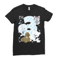 Arctic Animals 3rd Birthday Polar Bear Walrus Fox Sea Theme Ladies Fitted T-shirt | Artistshot