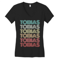 First Name Tobias German Boy Retro Personalized Birthday Women's V-neck T-shirt | Artistshot