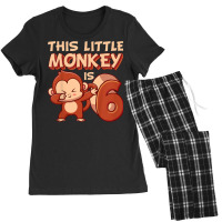 Kids This Little Monkey Is 6 Monkey Ape Animale 6th Birthday Women's Pajamas Set | Artistshot