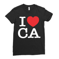 I Heart Ca Love California Ladies Fitted T-shirt | Artistshot