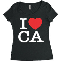 I Heart Ca Love California Women's Triblend Scoop T-shirt | Artistshot