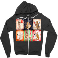 Ads Golden Retriever Horror Halloween Horror Movie Character Zipper Hoodie | Artistshot