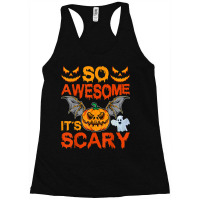 Spooky Pumpkin Vampire Bat So Awesome It's Scary Halloween Racerback Tank | Artistshot