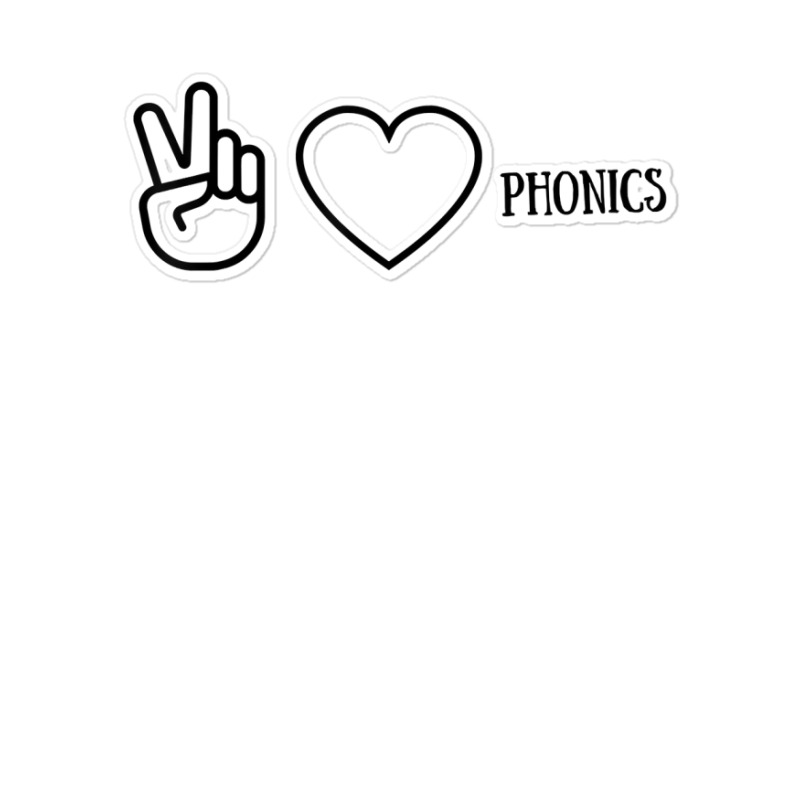 Peace Love Phonics 4 Teachers, Reading Specialist Sticker | Artistshot