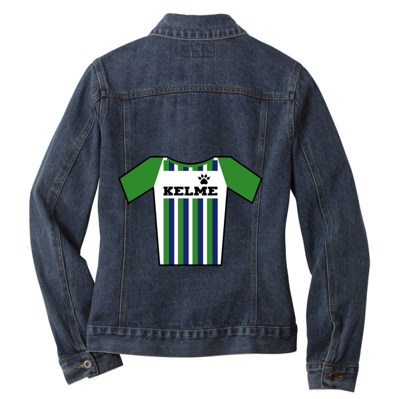 Retro Jerseys Collection - Kelme Ladies Denim Jacket by cm-arts | Artistshot