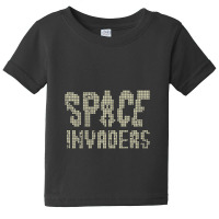 Space Invaders Pixel Text, Gaming Baby Tee | Artistshot