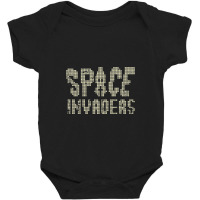 Space Invaders Pixel Text, Gaming Baby Bodysuit | Artistshot