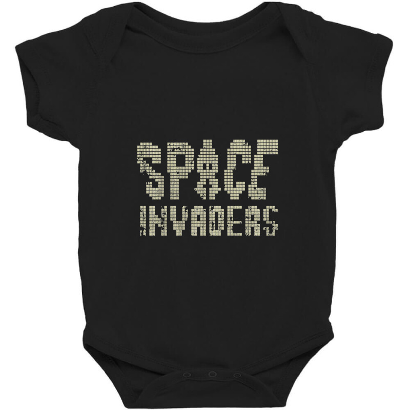 Space Invaders Pixel Text, Gaming Baby Bodysuit by tanahlampang | Artistshot