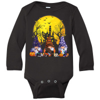 Three Gnomes Happy Halloween Fall Corn Candy Pumpkin Men Long Sleeve Baby Bodysuit | Artistshot