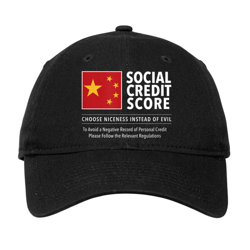 Social Credit Score Good Bad Travel System Tracking Citizens Adjustable Cap by Creed | Artistshot