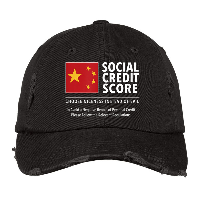 Social Credit Score Good Bad Travel System Tracking Citizens Vintage Cap by Creed | Artistshot