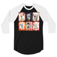 Ads Westie Horror Halloween 3/4 Sleeve Shirt | Artistshot