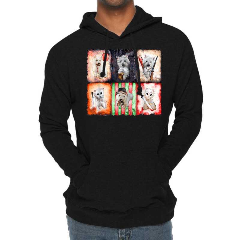 Ads Westie Horror Halloween Lightweight Hoodie | Artistshot