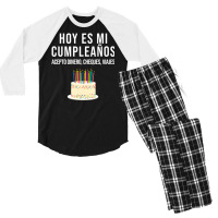 Hoy Es Mi Cumpleaã±os Birthday Spanish Playera Men's 3/4 Sleeve Pajama Set | Artistshot