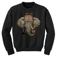 Detective Elephant Spy Inspector Investigator Elephant Lover Youth Sweatshirt | Artistshot