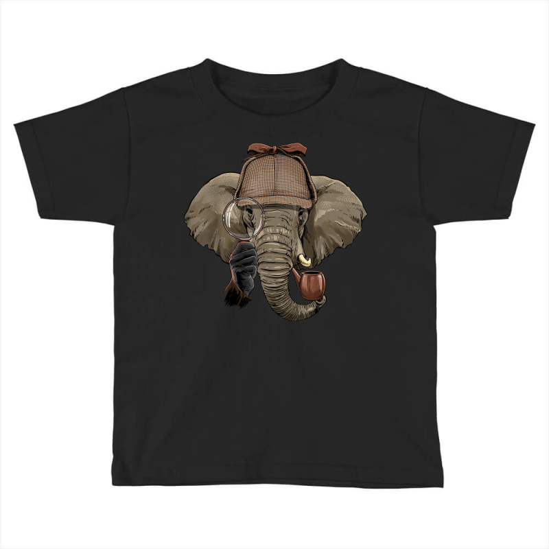 Detective Elephant Spy Inspector Investigator Elephant Lover Toddler T-shirt by Bewitch | Artistshot