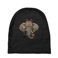 Detective Elephant Spy Inspector Investigator Elephant Lover Baby Beanies | Artistshot