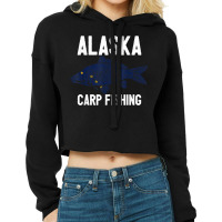 Alaska Carp Fishing Angler American Carp Angling Usa Cropped Hoodie | Artistshot