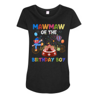 Mawmaw Of The Birthday Boy Ringmaster Circus Birthday Party Maternity Scoop Neck T-shirt | Artistshot