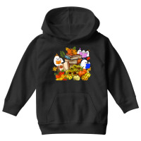 Cute Ghost Book Reading Lover Pumpkins Sunflower Halloween Youth Hoodie | Artistshot