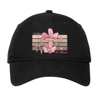 No Rain No Flowers Pink Vintage Retro Adjustable Cap | Artistshot