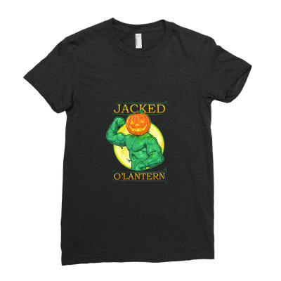 Jacked O'lantern, Halloween Ladies Fitted T-shirt Designed By Telutiga