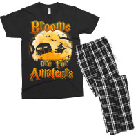 Brooms Are For Amateurs Rv Camping Funny Halloween Costume Men's T-shirt Pajama Set | Artistshot