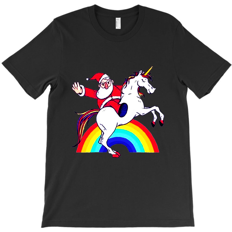 Santa Unicorn T-Shirt by cm-arts | Artistshot