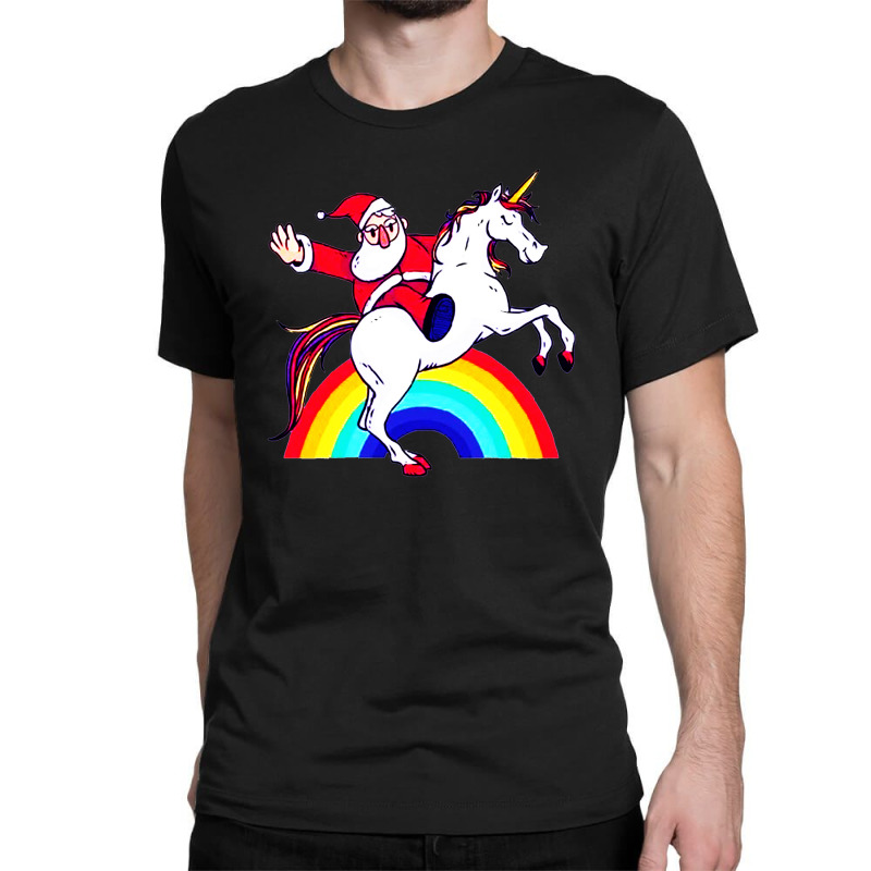 Santa Unicorn Classic T-shirt by cm-arts | Artistshot