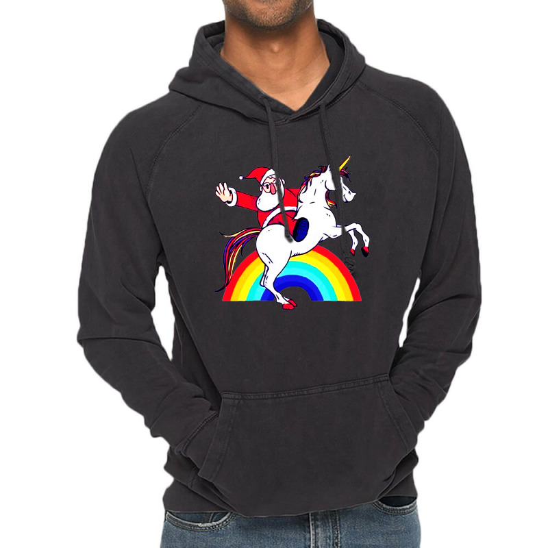 Santa Unicorn Vintage Hoodie by cm-arts | Artistshot