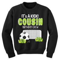 Soccer Cousin Birthday Crew Soccer Party Family Matching Youth Sweatshirt | Artistshot