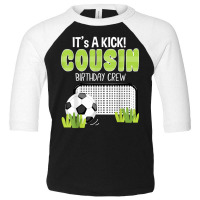 Soccer Cousin Birthday Crew Soccer Party Family Matching Toddler 3/4 Sleeve Tee | Artistshot