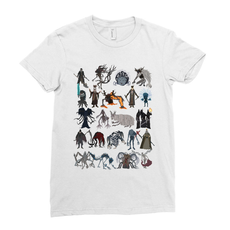 Bloodborne Bosses Ladies Fitted T-Shirt by CAROLEEGRAY | Artistshot