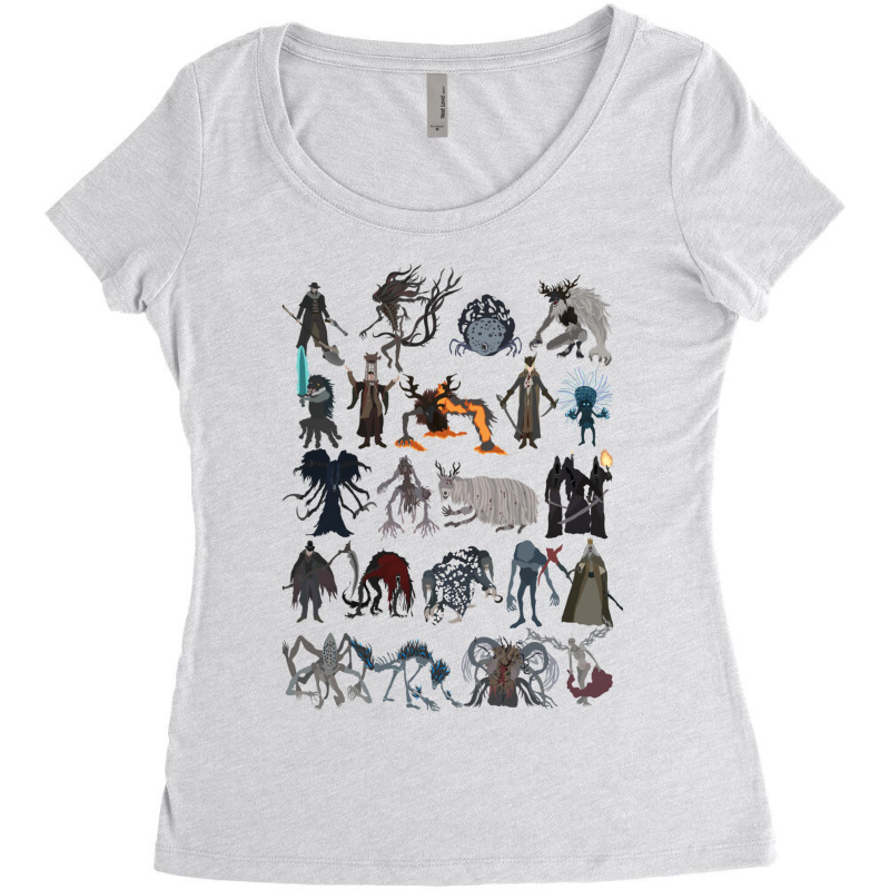 Bloodborne Bosses Women's Triblend Scoop T-shirt by CAROLEEGRAY | Artistshot