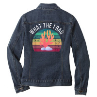 What The Frag Funny Saltwater Coral Reef Aquarium Aquarist T Shirt Ladies Denim Jacket | Artistshot