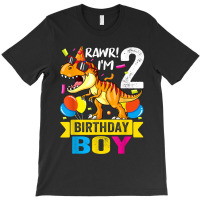 Rawr I'm 2nd Birthday Boy Dinosaur 2 Years Old Party T-shirt | Artistshot