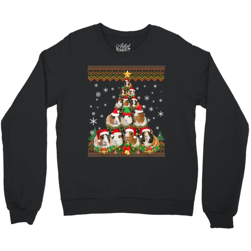 Funny Guinea Pig Christmas Ugly Sweater Christmas Tree Crewneck Sweatshirt | Artistshot