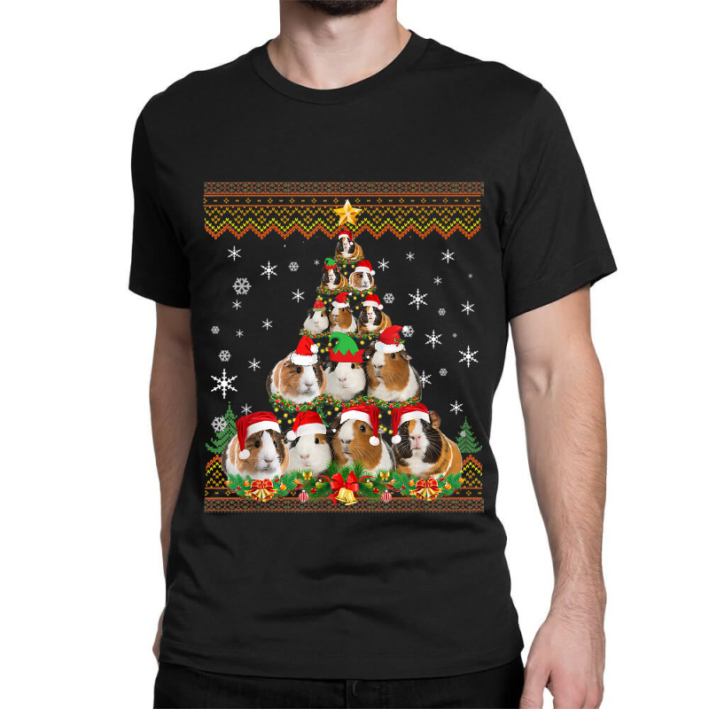 Funny Guinea Pig Christmas Ugly Sweater Christmas Tree Classic T-shirt | Artistshot