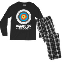 Ready To Shoot Bow And Arrow Archery Target Men's Long Sleeve Pajama Set | Artistshot