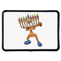 Hanukkah Dabbing Menorah Dab Dance Chanukah Jewish Rectangle Patch | Artistshot