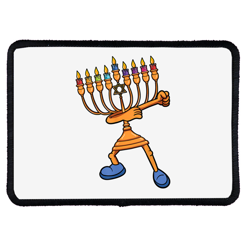 Hanukkah Dabbing Menorah Dab Dance Chanukah Jewish Rectangle Patch | Artistshot