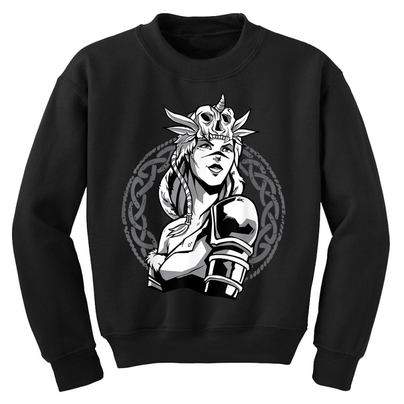 Viking Scandinavia Fighter Ornament Woman Warrior Youth Sweatshirt | Artistshot