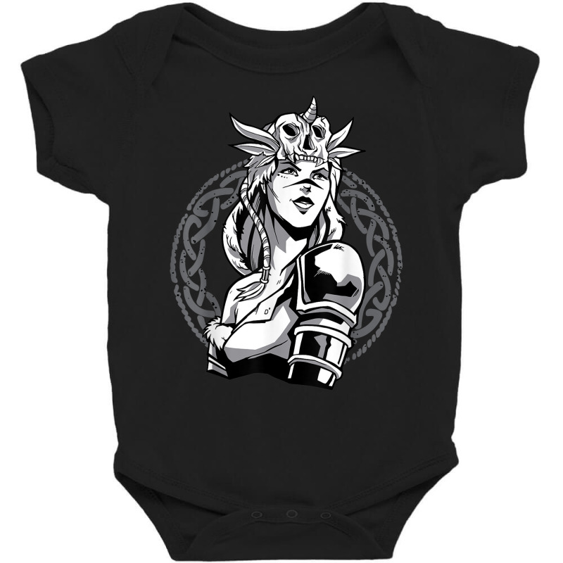 Viking Scandinavia Fighter Ornament Woman Warrior Baby Bodysuit | Artistshot