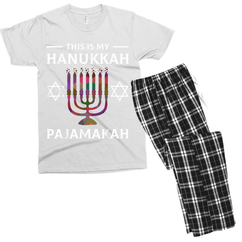 Hanukkah Pajama Menorah Pajamakah Chanukah Jewish Men's T-shirt Pajama Set | Artistshot