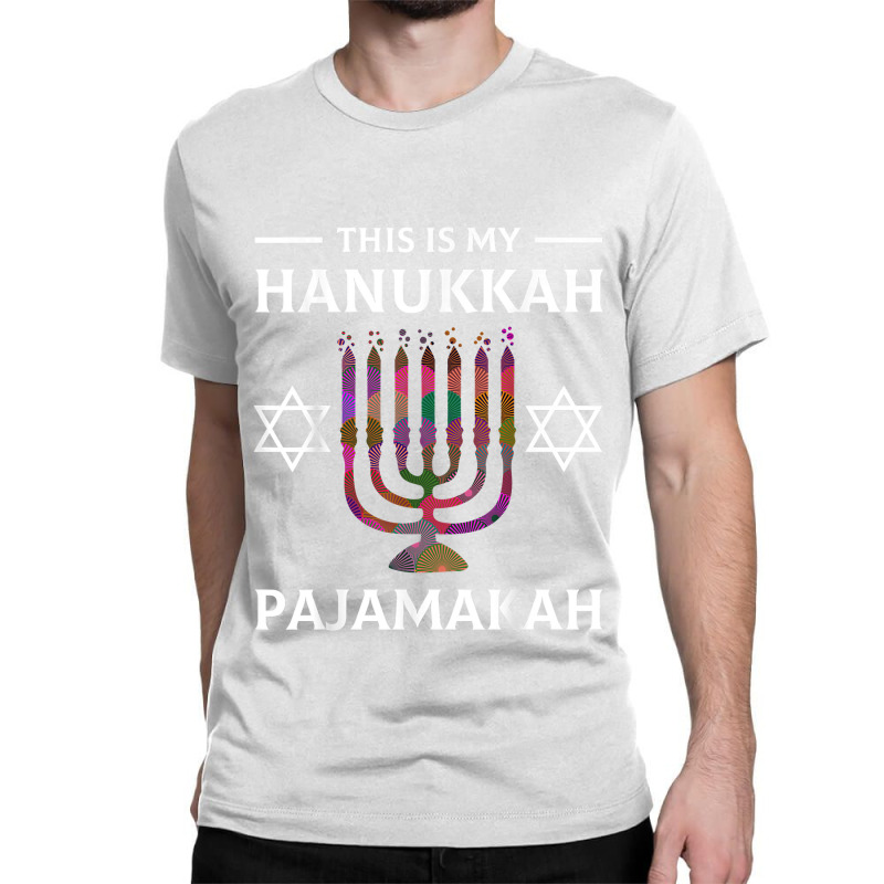 Hanukkah Pajama Menorah Pajamakah Chanukah Jewish Classic T-shirt | Artistshot