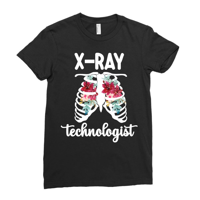 X Ray Technologist Skeleton  X Ray Tech Rt Radiology Tech Pullover Hoo Ladies Fitted T-Shirt by cm-arts | Artistshot