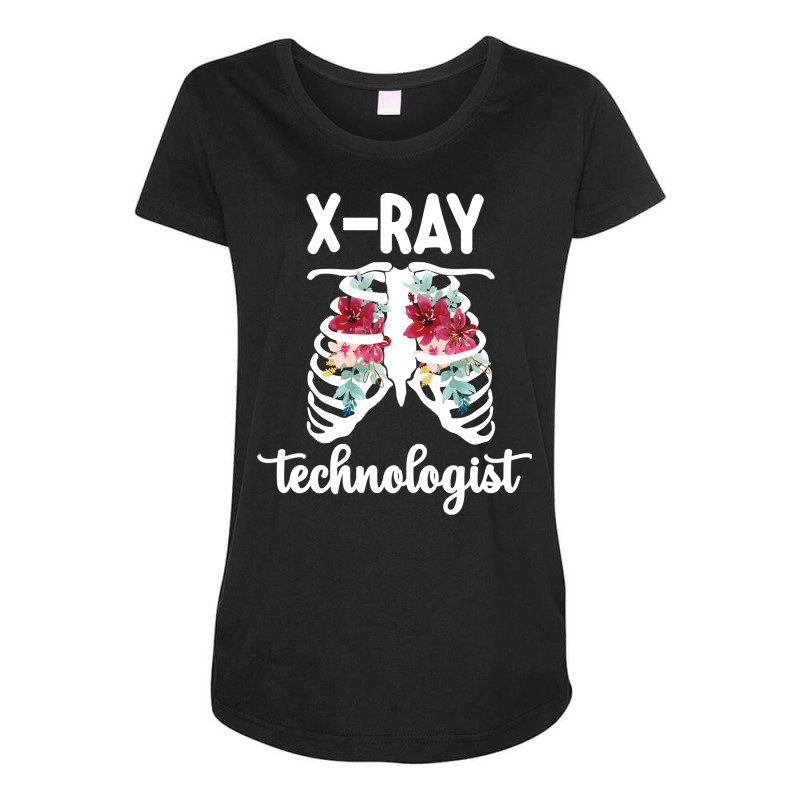 X Ray Technologist Skeleton  X Ray Tech Rt Radiology Tech Pullover Hoo Maternity Scoop Neck T-shirt by cm-arts | Artistshot